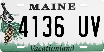 ME license plate 4136UV