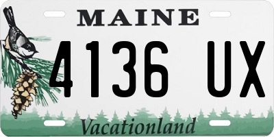 ME license plate 4136UX