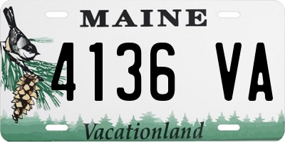 ME license plate 4136VA