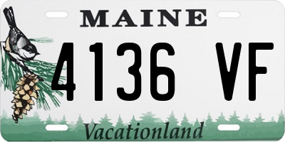 ME license plate 4136VF