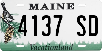 ME license plate 4137SD