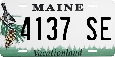 ME license plate 4137SE