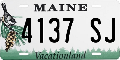 ME license plate 4137SJ