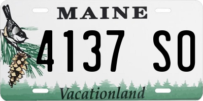 ME license plate 4137SO