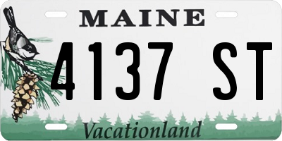 ME license plate 4137ST