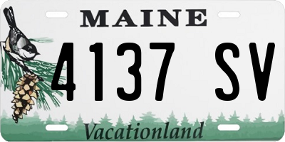ME license plate 4137SV