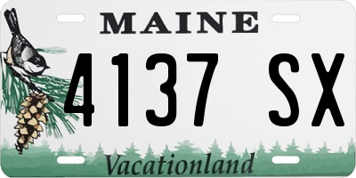 ME license plate 4137SX