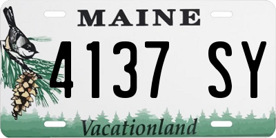 ME license plate 4137SY