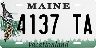 ME license plate 4137TA