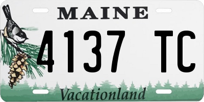 ME license plate 4137TC
