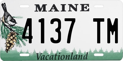 ME license plate 4137TM