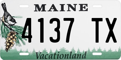ME license plate 4137TX