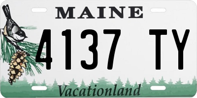 ME license plate 4137TY