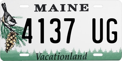 ME license plate 4137UG
