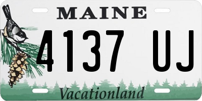 ME license plate 4137UJ