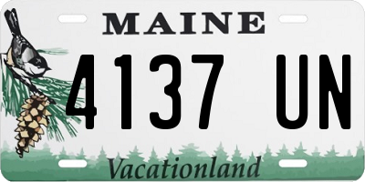 ME license plate 4137UN