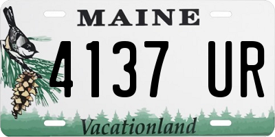 ME license plate 4137UR