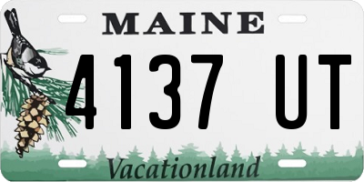 ME license plate 4137UT