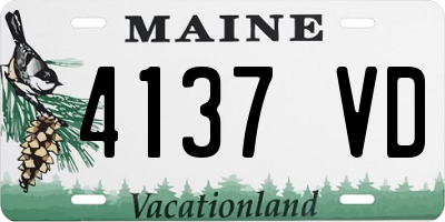 ME license plate 4137VD