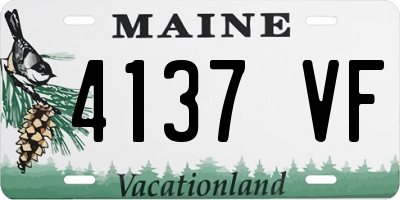 ME license plate 4137VF