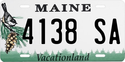 ME license plate 4138SA