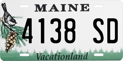 ME license plate 4138SD