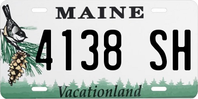 ME license plate 4138SH