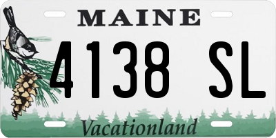 ME license plate 4138SL