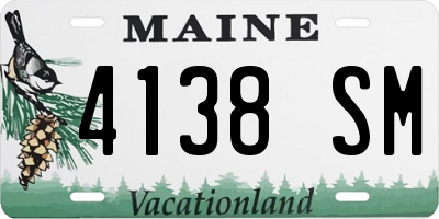 ME license plate 4138SM
