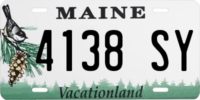 ME license plate 4138SY