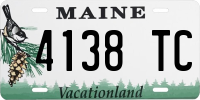 ME license plate 4138TC