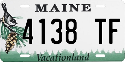 ME license plate 4138TF