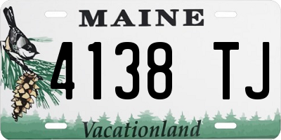 ME license plate 4138TJ