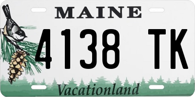 ME license plate 4138TK