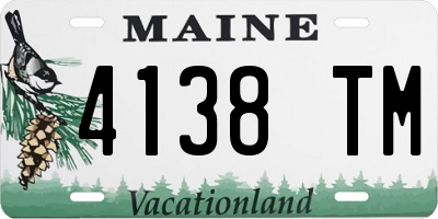 ME license plate 4138TM