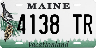 ME license plate 4138TR
