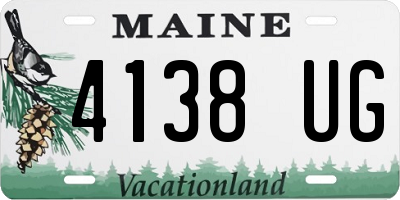 ME license plate 4138UG