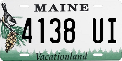 ME license plate 4138UI