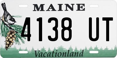 ME license plate 4138UT