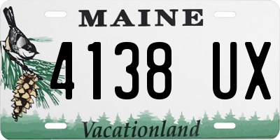ME license plate 4138UX