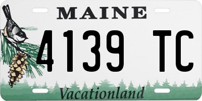 ME license plate 4139TC