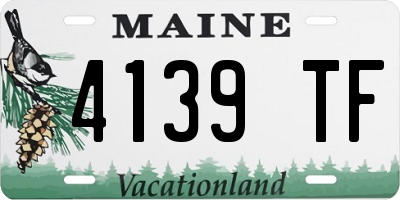 ME license plate 4139TF