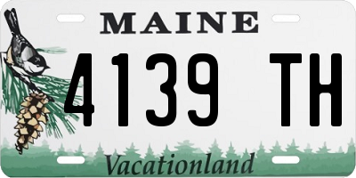 ME license plate 4139TH
