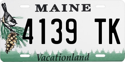 ME license plate 4139TK