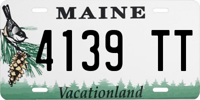 ME license plate 4139TT