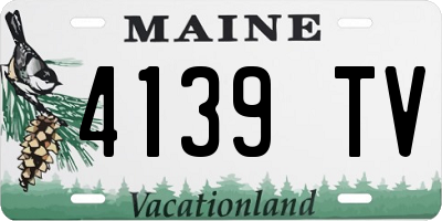 ME license plate 4139TV