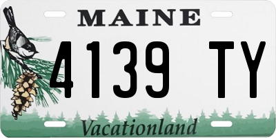 ME license plate 4139TY