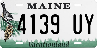 ME license plate 4139UY