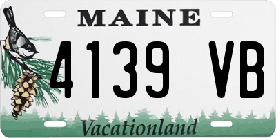 ME license plate 4139VB