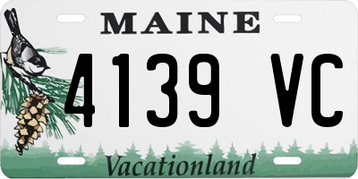 ME license plate 4139VC